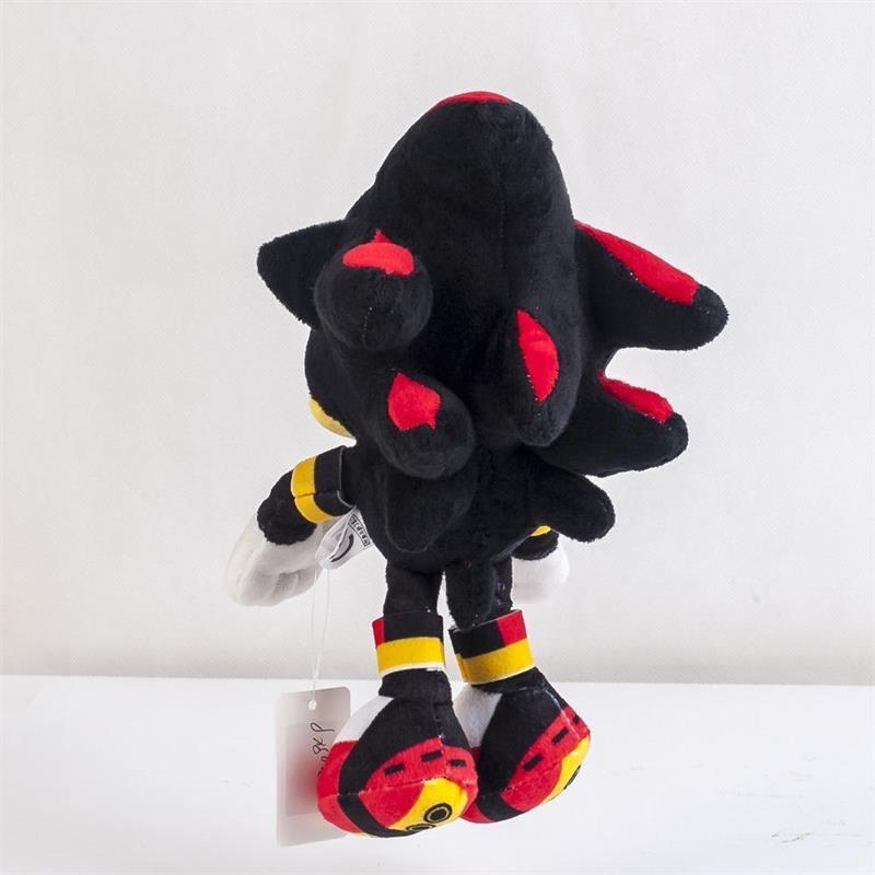 Hochwertige Sonic The Hedgehog Plüschpuppe Shadow Sonic Kuscheltier 10 Zoll Schwarz Geschenk