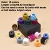 15 Spools Multi Colors Tinsel Chenille Line Crystal Fly Fishing Tying Material for Nymphal Scud