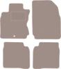 Beige Velours-Fußmatten für: Nissan Note I E11 Minivan (2006-2012)