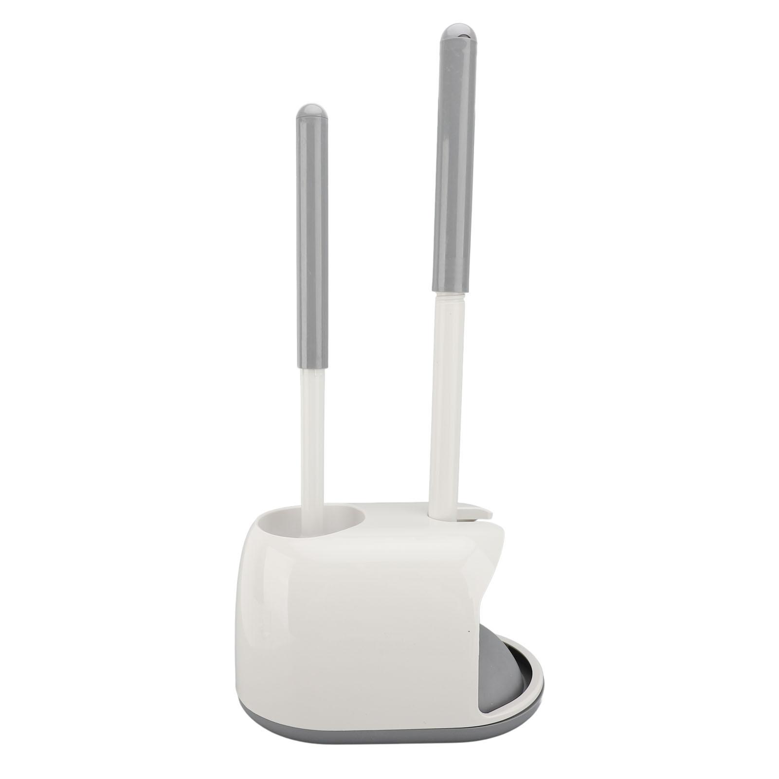 

Toilet Plunger and Brush 2 in 1 Toilet Bowl Brush Plunger Set with Holder Bathroom Cleaning Tools Combo with Caddy Stand