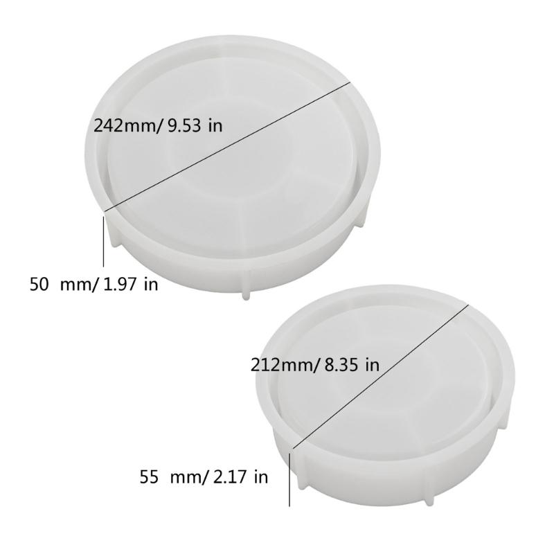 Round Storage Bowl Silicone Molds Candle Tray Molds Plaster Molds Epoxy Resin Molds Castings Molds Flower Pots Molds