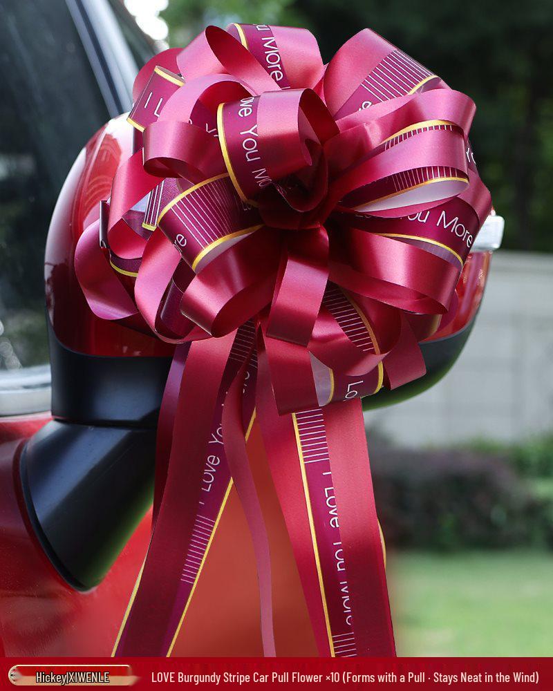 Wedding Car Decoration Set: Ribbon & Flower Kit