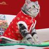 New Year Pet Costume Chinese Style Cat Cotton Clothes Warm Soft Dog Vest Coat Thickened Comfortable Winter Pet Clothes Birthday