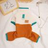 Pet Dog Four Legged Pants Dog Color Contrasting Jumpsuit Autumn and Winter Thick Lamb Fleece Four Leg Puppy Coat Bear Small Dog