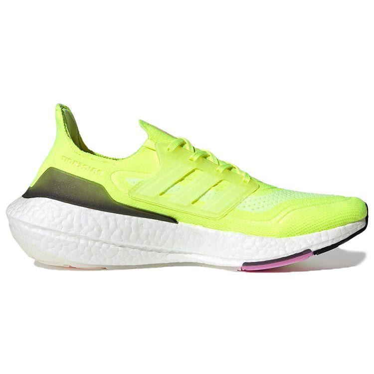 Adidas Tênis Masculino UltraBoost 21 Amarelo Solar Branco Nuvem Rosa Choque FY0373