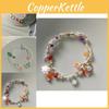 Colorful Water Droplet Shell Pearl Five-pointed Star Bracelet For Trendy Women