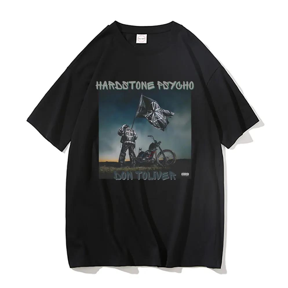 

Футболка рэпера Дона Толивера Футболки с музыкальным альбомом Hardstone Psycho Футболки унисекс для женщин Хип-хоп Футболки больших размеров Уличная винтажная одежда унисекс 4XL