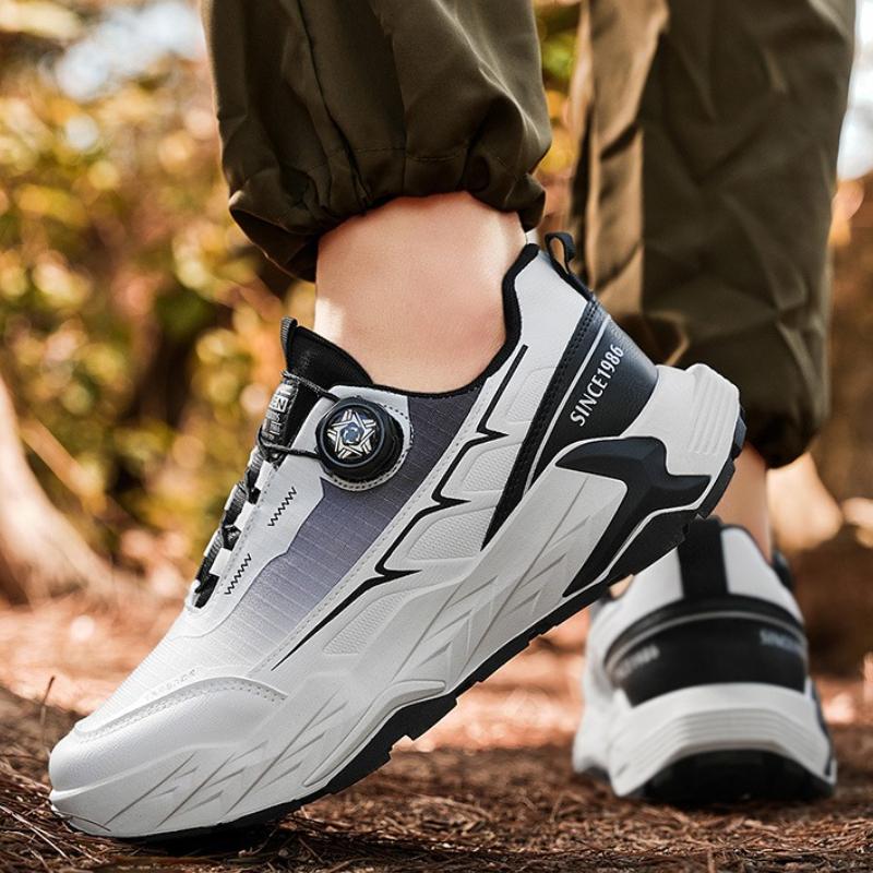 Designer Button Running Shoes Breathable Mesh Slip-on Casual Sneakers New Non-slip Wear-resistant Hiking Shoes Tenis De Hombre