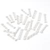 INIBUD Classic Blocks, Compatible with Base Plates and Roofs, White Triangular Pillars (24 pieces)