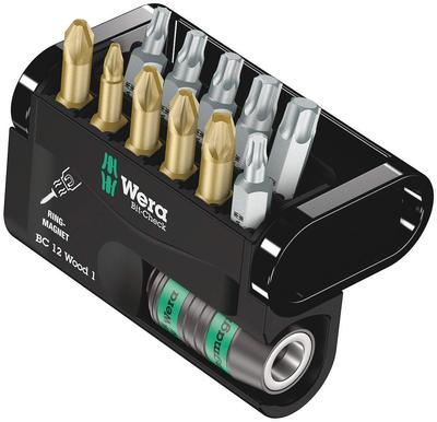 WERA Bit-Check 12-teiliger Holzbearbeitungs-Bitsatz 057423