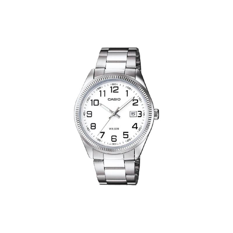 

Casio STANDARD series fashion trend business retro classic pointer date display large dial waterproof quartz movement Japanese and MTP-1302D-7BVDF білий