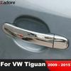 For Volkswagen VW Tiguan 2009 2010 2011 2012 2013 2014 2015 Chrome Car Door Handle Cover Trim Side Handles Catch Cap Accessories