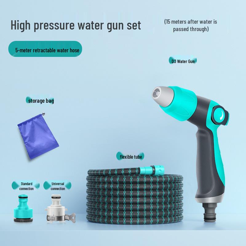 High-Pressure Water Gun: Garden Sprinkler & Floor Cleaner with Telescopic Hose
