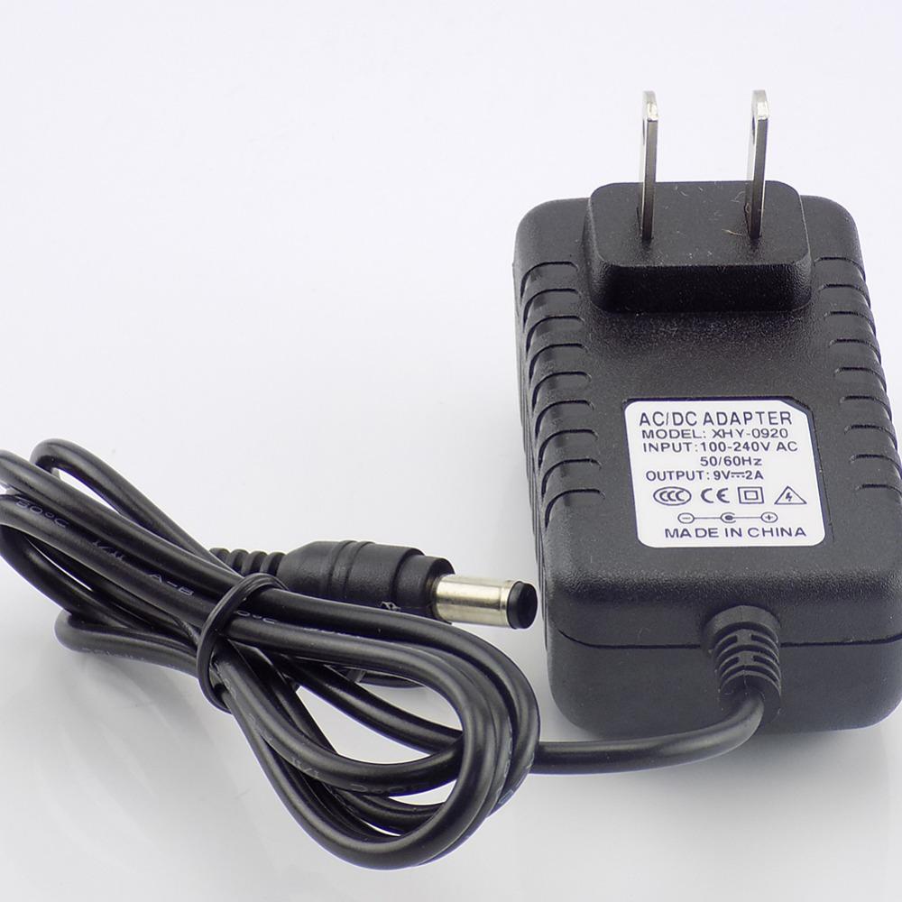 Power Adapter 9V 2A 2000ma 5.5x2.1mm 5.5x2.5mm 1M Cable Power Supply EU US Adaptor AC 100V-240V Converter Adapter