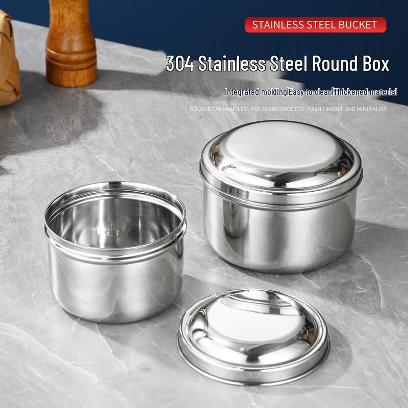 Gu Rou 304 Stainless Steel Multi-Purpose Food Storage Bowls with Lids (5-Pack)