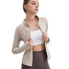 Damen Schlankmachende Fleece-Yoga-Jacke - Stehkragen, Verdickt für Herbst/Winter