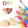 10-50MM Unfinished Wood Balls Half Wooden Balls Mini Hemisphere Half Craft Balls for DIY Projects Kids Arts and Craft Supplies