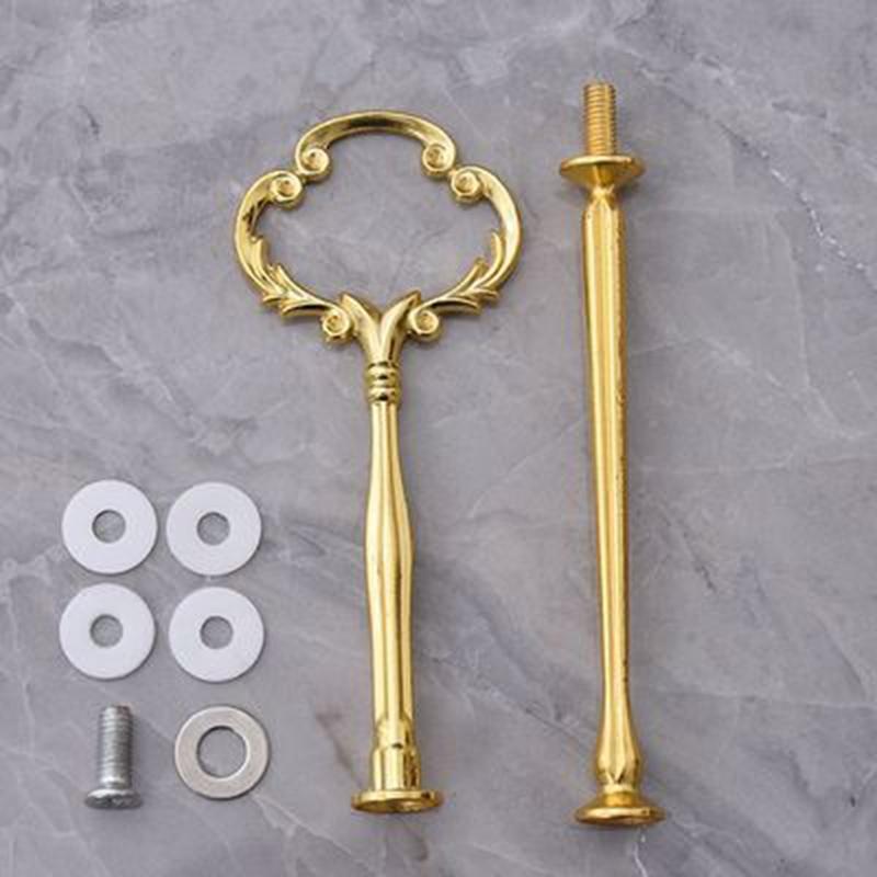 Versatile Sunflower Type Gold Silver Fruit Cake Plate Stand Holder