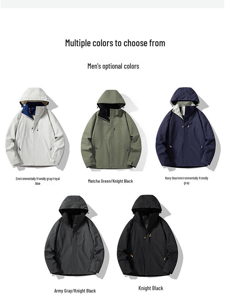 2024 Spring/Autumn Waterproof Windproof Hooded Jacket for Outdoor Sports & Leisure