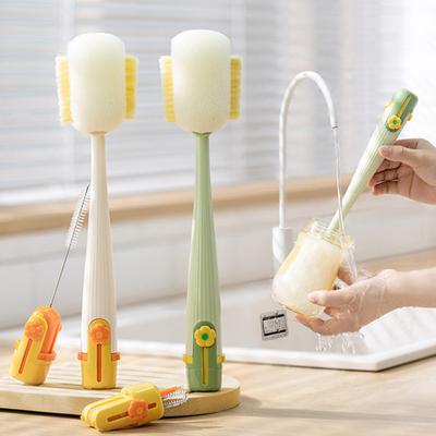 Yousheng 1/2Pcs 5-In-1 Bottle Cleaning Brush Long Handle Multi-Function Insulation Cups Brush Portable Straw Bottle Cleaner