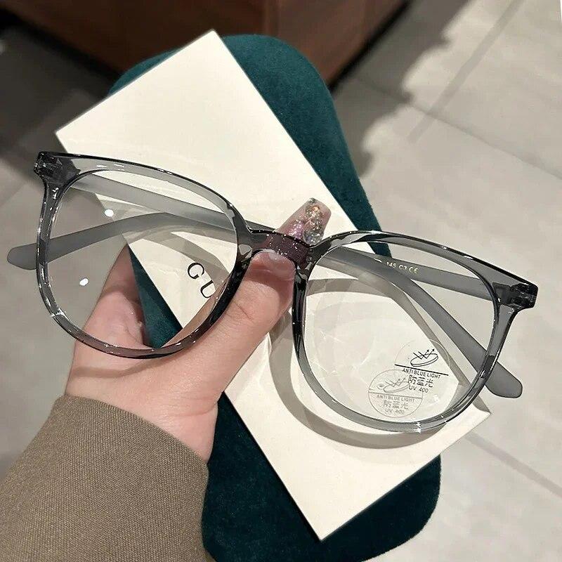 Ferdig Anti Blue Light Minus Briller Motetrend Rund Nærsynsbriller Optisk resept Myopia Eyewear 0 Til -4.0