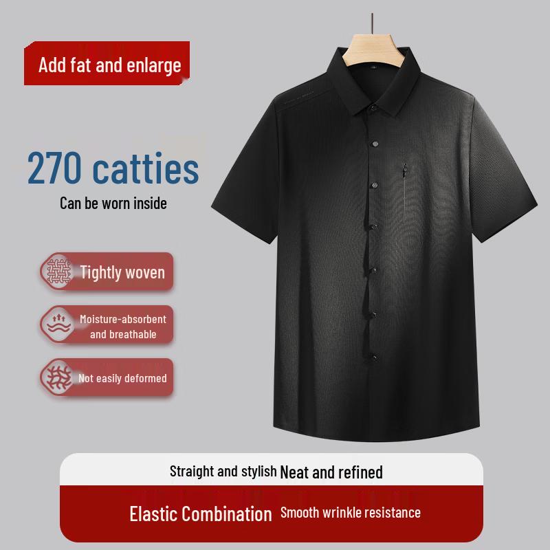 Dibenze Men s Plus Size Short Sleeve Casual Shirt 6XL