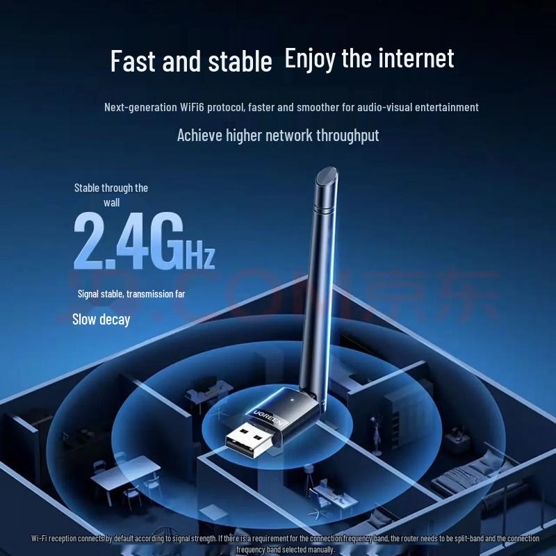 UGREEN USB WiFi 6 AX900 Dual-Band Wireless Adapter (CN version)