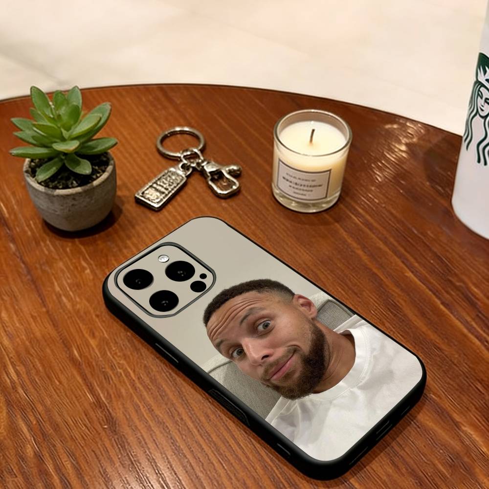 Superstar Stephen Curry Phone Case For iPhone 17,16,15,14,13,12,11 Plus,Pro Max,XS,Soft Silicone Black Cover