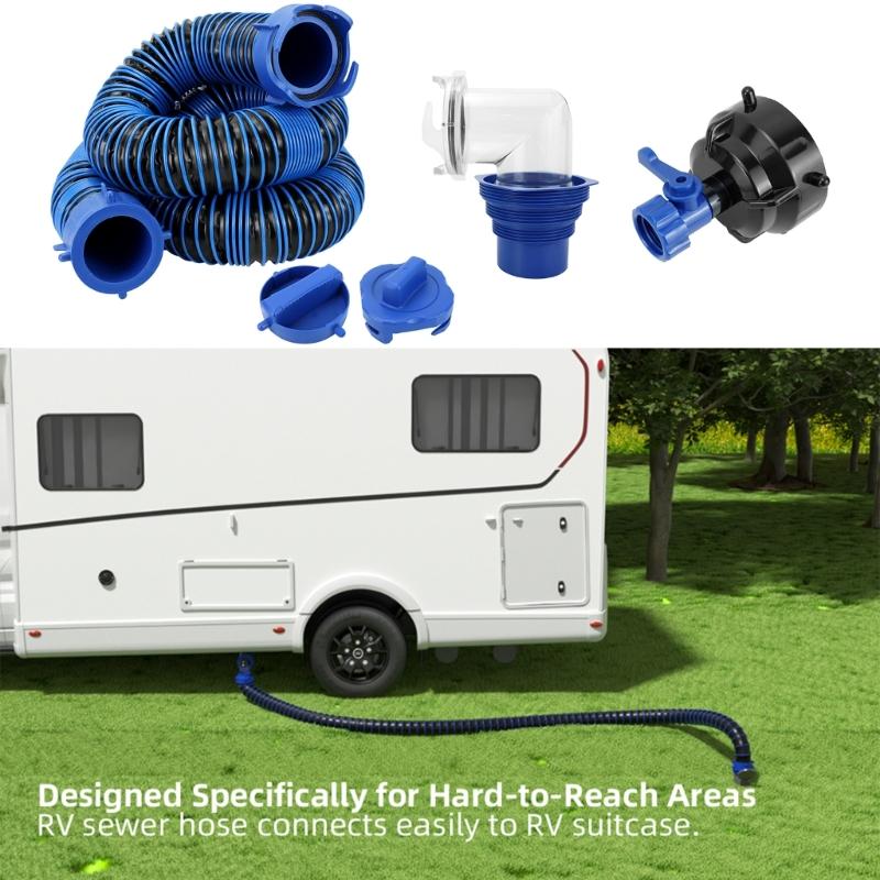 Premium Construction Drainage Hose Leakproof Waste Hose Drainage Pipe for Motorhome Trailer 10FT Length