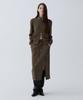 ARCMOOR Grunge Cutoff Sweat Long Skirt [Brown]