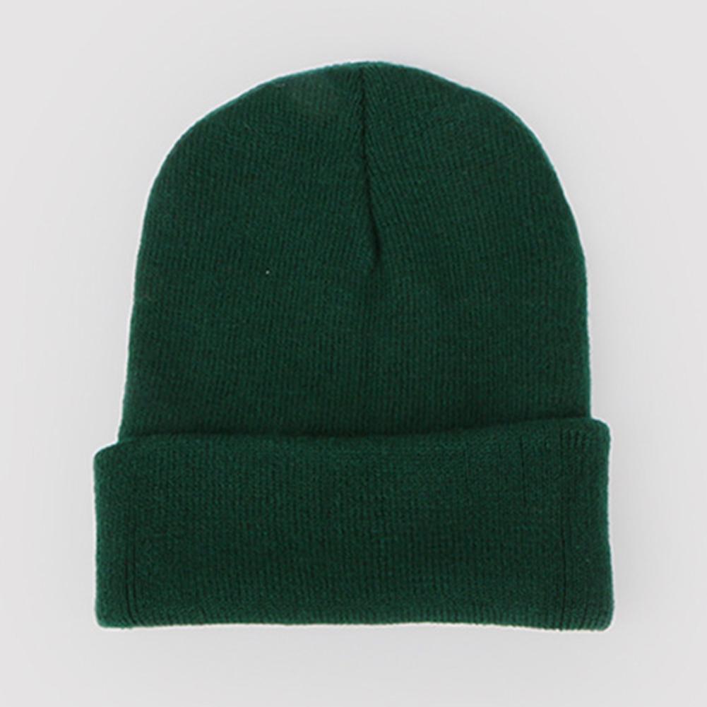 Paar Frauen Männer Mode Winter Warm Einfarbig Mode Wolle Strickmütze Mütze Beanie