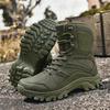 Men's Breathable Non-Slip High-Top Combat Hiking Boots, One Size Available, Adhesive Soles, In Stock
