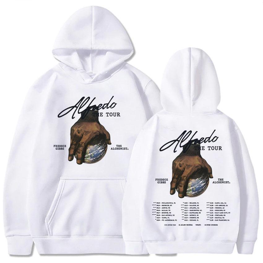 Freddie Gibbs ALFREDO Tour Hoodies Autumn/Winter Loose Hooded Sweatshirts for Male Warm Fleece Men Women Pullovers Streetwear