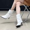 Designer Women Boots Pointed Toe High Heels Sexy Shoes 2026 New Brand Pumps Winter Woman Chelsea Boots Leather Shoes Mujer Botas