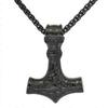 Stainless Steel Triquetra & Thor's Hammer Pendant Necklace