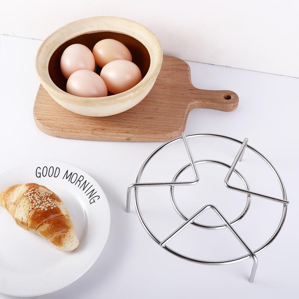 Stainless Steel Cookware Stackable Kitchen Steaming Tray Steamer Egg Steamer Rack Trivet Stand