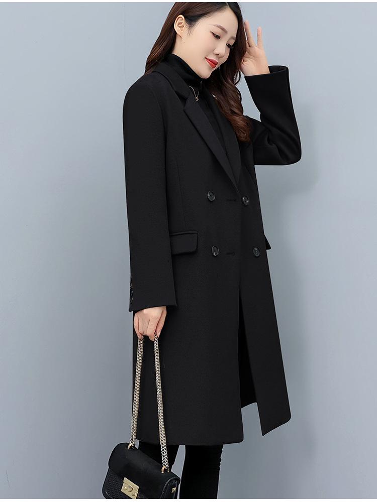 2026 Autumn/Winter Plus Size Women's Mid-Length Wool Suit Coat [0815]
