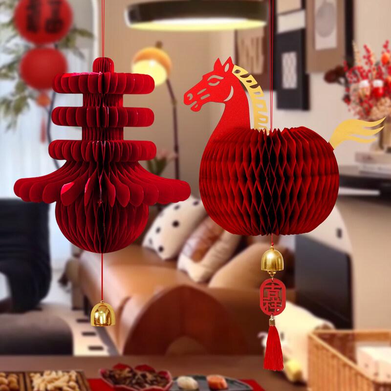 Handun Lunar New Year 3D Horse Lantern Decor