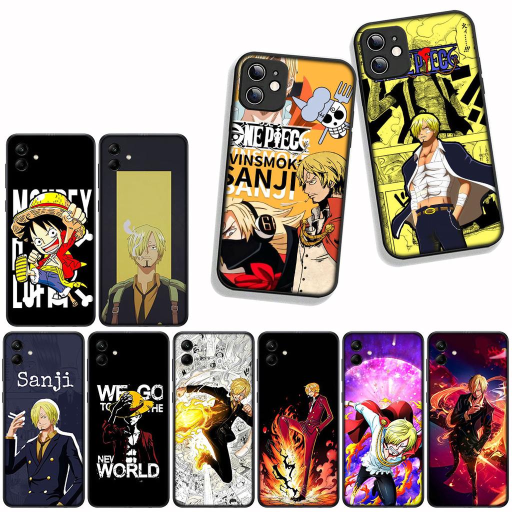 For Apple iPhone 16 15 14 Plus 13 12 Mini 17 Pro Max + 16E Air 16+ ProMax Phone Cover Case Cartoon Sanji ONE PIECE Luffy