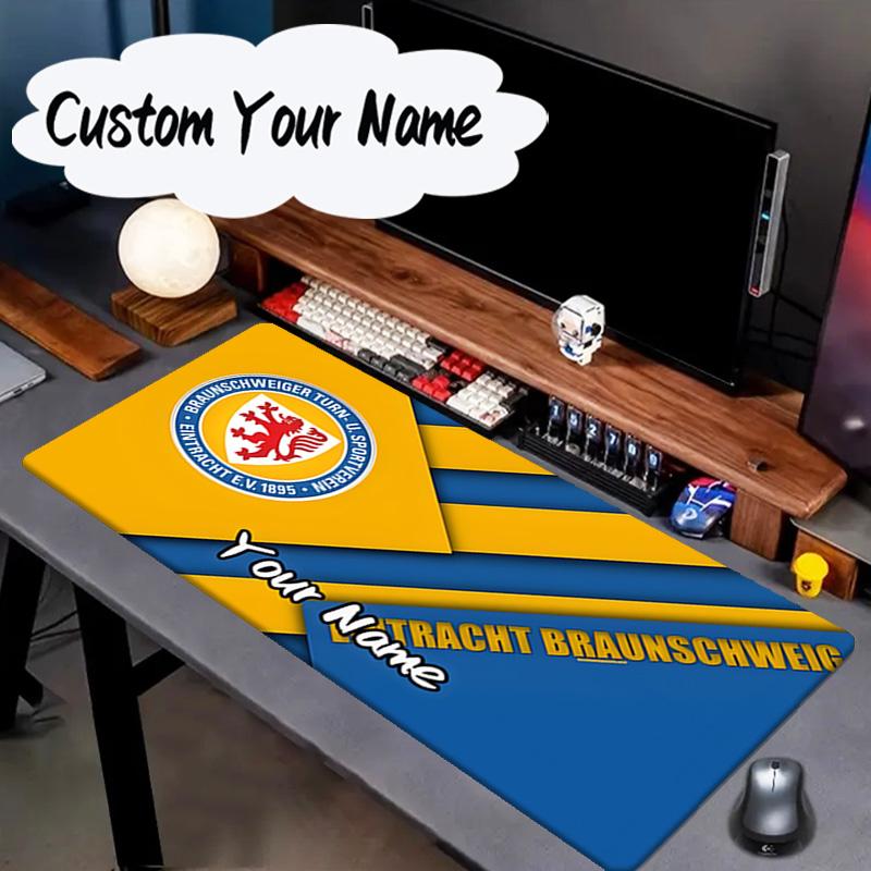 Custom Name Mouse Pad Braunschweig Fc Crest Design Mouse Pad, Gaming Mouse Pad, Keyboard Pad, Desk Decor for Computer Notebook Fan Birthday Gift