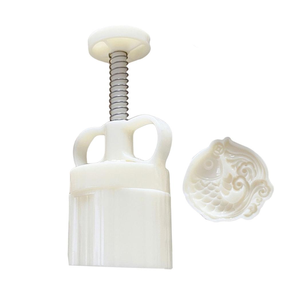 Hand Pressure Moon Cake Molds Fish Pattern Cookie Stamp Moon Cake Maker MidAutumn Festival making Cookie Pastries Tool