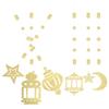 6Pcs Eid Hanging Decoration Ramadan Mubarak Party Supplies Festive Ceiling Ornaments for Islamic Festival Home Decor