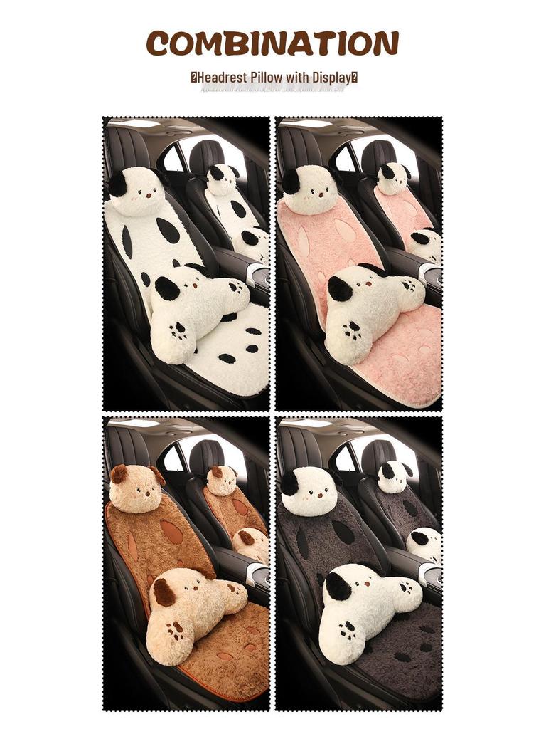 Winter Plush Puppy Car Seat Cushion for Ford Focus - Warm & Cute