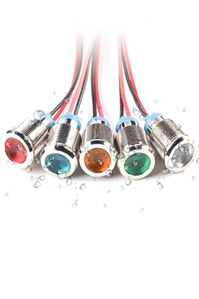 YFFSFDC 6mm DC 12-24V LED Waterproof Indicator Light Pilot Light