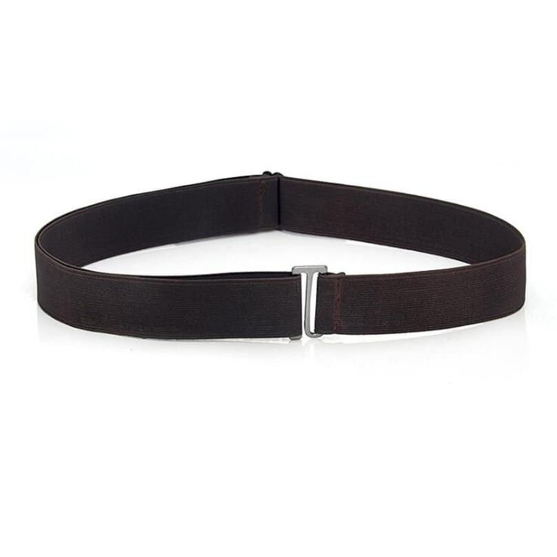 

Мягкий поясной ремень женский невидимый эластичный 1 шт портативный для джинсов с плоской пряжкой One Size чёрный