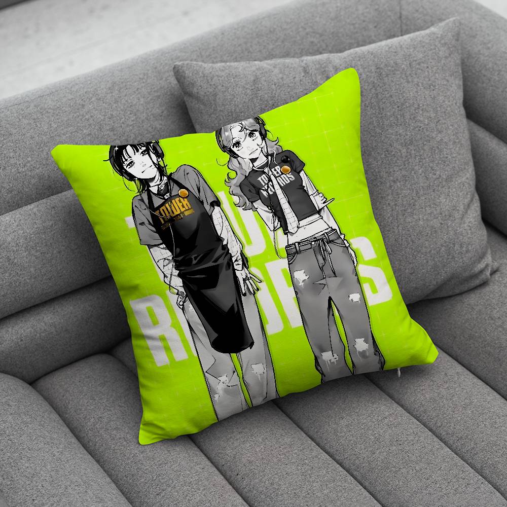 AAya Oosawa And MMitsuki Koga Print Pattern Sofa Cushion Cover Pillowcase Home Party Car Bedding