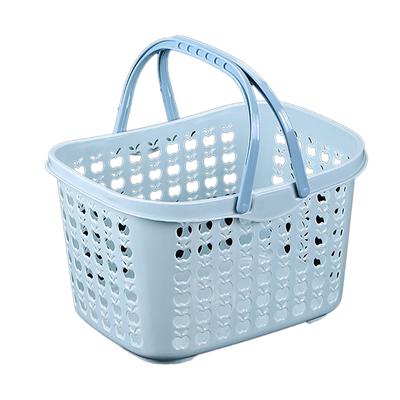 Cesto a mano in plastica Grande capacità Supporto stabile Cesto da picnic portatile Cesto per birra per esterno