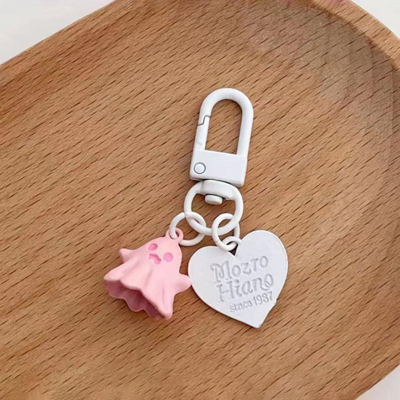 Halloween Keychain Funny Ghost Pendant Key Ring For Women Men Earphone Cover Bag Party Gifts Jewelry