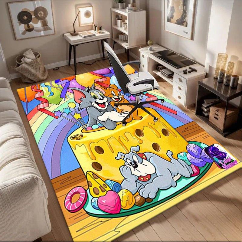 

Tom Jerry Birthday Party Cake Kids Room Decor PosterOffice Mat Home Decor Gift For Halloween & Christmas LD38 60cm by 90cm