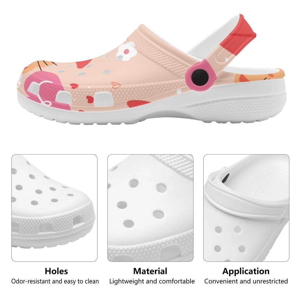 Colorful Pattern EVA Clogs Men Women Easy Clean Lightweight Slip On Casual Footwear Soft Sole Summer Sandals Summer Daily Wear